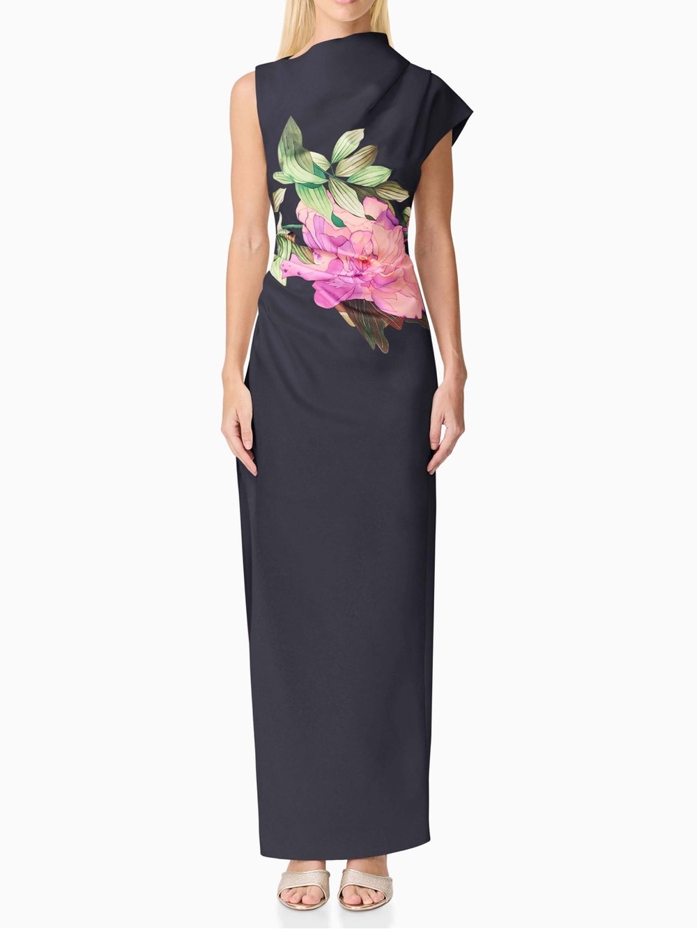 Elliatt Azelie Asymmetrical Gown in Black XS